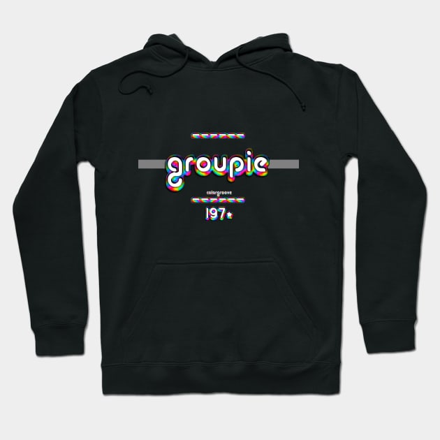 Groupie 1970 ColorGroove Retro-Rainbow-Tube nostalgia (wf) Hoodie by Blackout Design